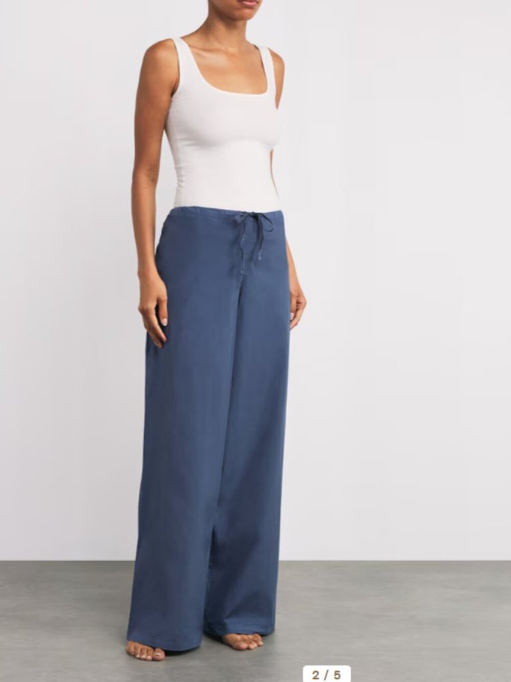 MSRP $68 – SKIMS Cotton Poplin Pant (Color: Harbor, Size Small) - NWT